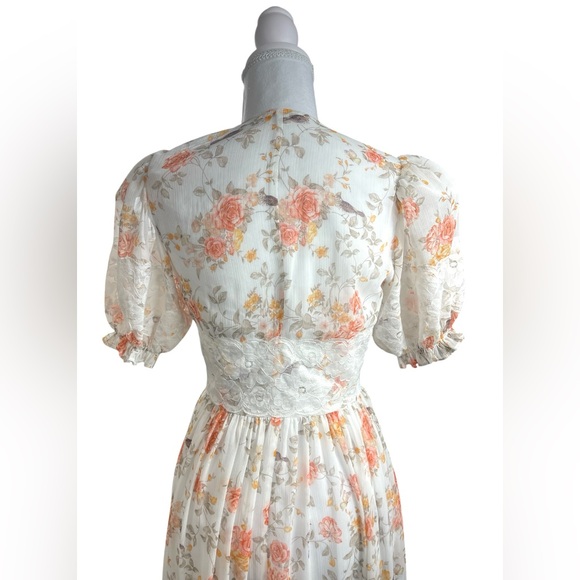 WeWoreWhat Lace Floral Duster‎ Cottagecore Prairie Lingerie Swim Cover Up Dress - Picture 14 of 16